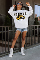 MISSOURI TIGERS BIG GOALS DROP SHOULDER LONG SLEEVE TEE WITH RIBBED NECKLINE AND CUFFS