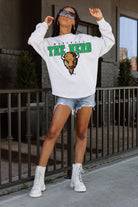 MARSHALL THUNDERING HERD BIG GOALS DROP SHOULDER LONG SLEEVE TEE WITH RIBBED NECKLINE AND CUFFS