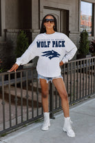 NEVADA WOLF PACK BIG GOALS DROP SHOULDER LONG SLEEVE TEE WITH RIBBED NECKLINE AND CUFFS