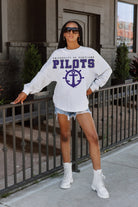 PORTLAND PILOTS BIG GOALS DROP SHOULDER LONG SLEEVE TEE WITH RIBBED NECKLINE AND CUFFS