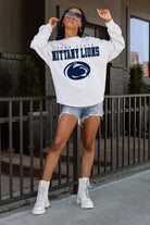 PENN STATE NITTANY LIONS BIG GOALS DROP SHOULDER LONG SLEEVE TEE WITH RIBBED NECKLINE AND CUFFS