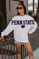 PENN STATE NITTANY LIONS READY TO RALLY RELAXED FIT HEATHERED LONG SLEEVE FRENCH TERRY PULLOVER