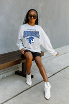 SETON HALL PIRATES FIGHTING SPIRIT DROP SHOULDER LONG SLEEVE TEE WITH RIBBED NECKLINE AND CUFFS