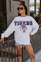 SAVANNAH STATE TIGERS BIG GOALS DROP SHOULDER LONG SLEEVE TEE WITH RIBBED NECKLINE AND CUFFS