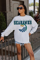 SALVE SEAHAWKS BIG GOALS DROP SHOULDER LONG SLEEVE TEE WITH RIBBED NECKLINE AND CUFFS