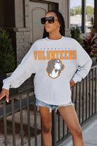 TENNESSEE VOLUNTEERS BIG GOALS DROP SHOULDER LONG SLEEVE TEE WITH RIBBED NECKLINE AND CUFFS