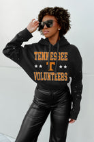 TENNESSEE VOLUNTEERS LIKE A STAR LONG SLEEVE SCRUNCH WAISTBAND HOODIE WITH RHINESTONES