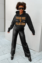 TENNESSEE VOLUNTEERS LIKE A STAR LONG SLEEVE SCRUNCH WAISTBAND HOODIE WITH RHINESTONES