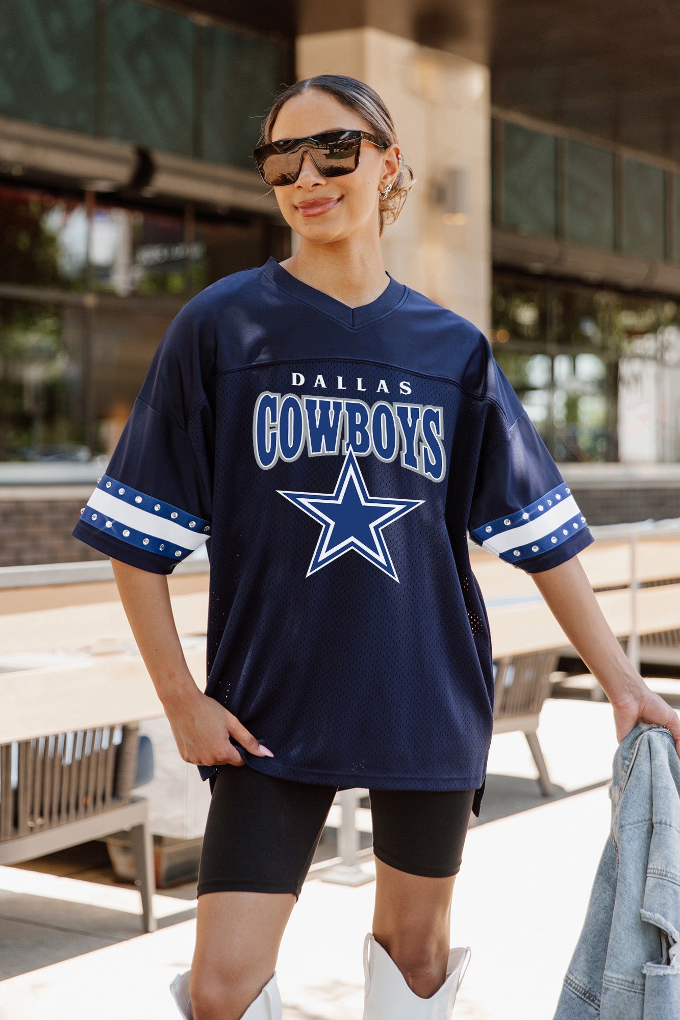 Dallas Cowboys VS PINK deals NFL Sequin Crew