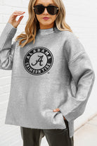 ALABAMA CRIMSON TIDE SHINE DOWN OVERSIZED METALLIC LOOSE KNIT SWEATER