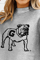 GEORGIA BULLDOGS SHINE DOWN OVERSIZED METALLIC LOOSE KNIT SWEATER