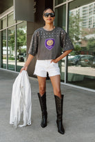 ORLANDO CITY SC MAKING MOVES ALL-OVER RHINESTONE CROPPED TEE WITH YOKE