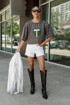 PORTLAND TIMBERS MAKING MOVES ALL-OVER RHINESTONE CROPPED TEE WITH YOKE