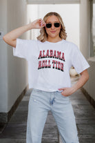 ALABAMA CRIMSON TIDE CLAIM TO FAME BOXY FIT WOMEN'S CROPPED TEE