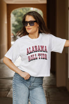 ALABAMA CRIMSON TIDE CLAIM TO FAME BOXY FIT WOMEN'S CROPPED TEE