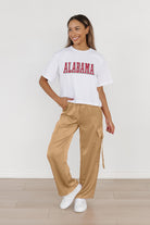 ALABAMA CRIMSON TIDE ALL-STAR APPEAL BOXY FIT WOMEN'S CROPPED TEE BY MADI PREWETT TROUTT