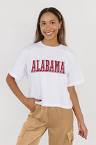 ALABAMA CRIMSON TIDE ALL-STAR APPEAL BOXY FIT WOMEN'S CROPPED TEE BY MADI PREWETT TROUTT