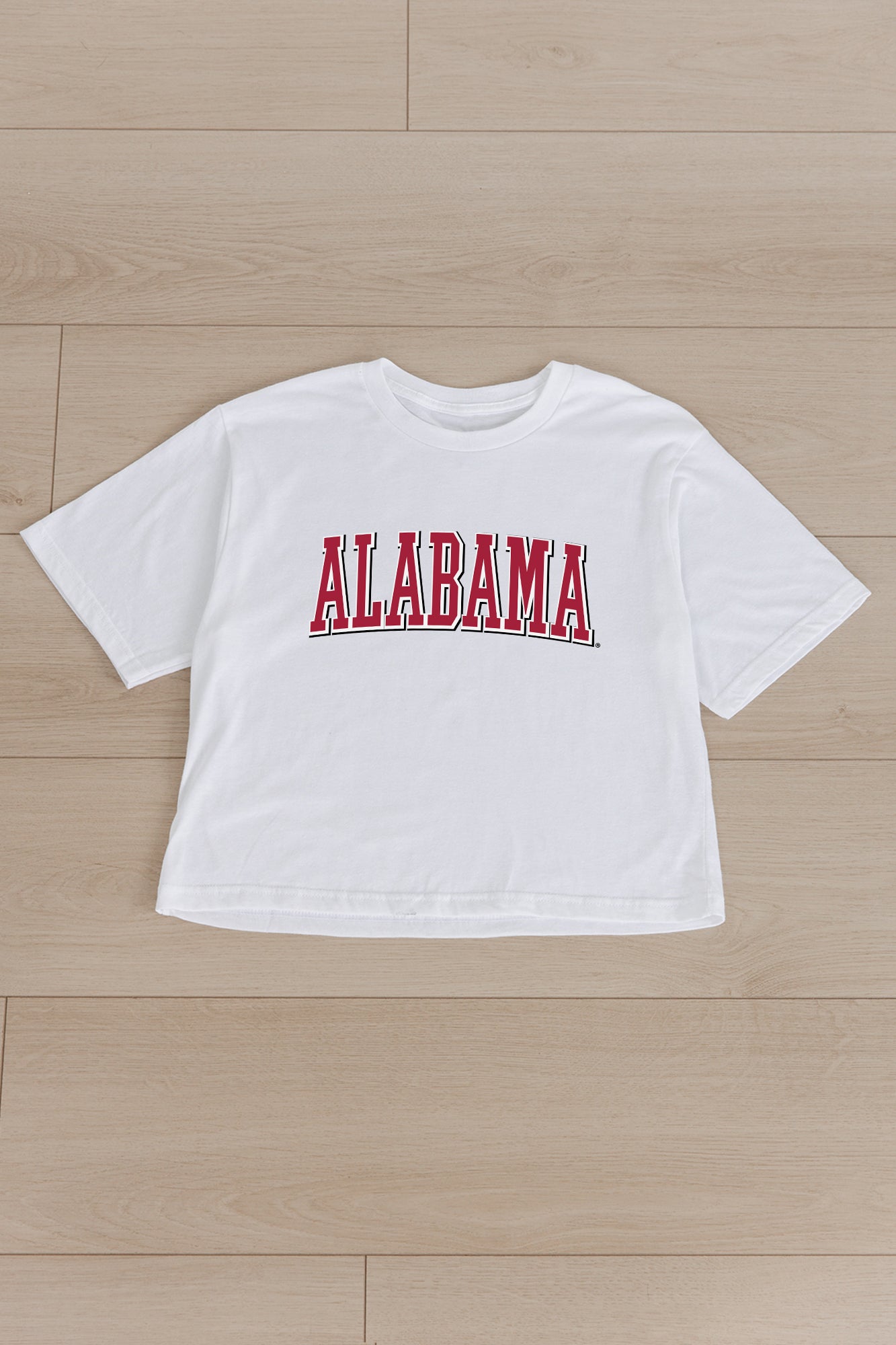 ALABAMA CRIMSON TIDE ALL-STAR APPEAL BOXY FIT WOMEN'S CROPPED TEE BY MADI PREWETT TROUTT