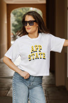 APPALACHIAN STATE MOUNTAINEERS CLAIM TO FAME BOXY FIT WOMEN'S CROPPED TEE