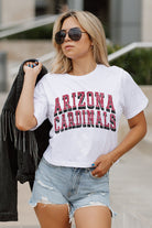 ARIZONA CARDINALS CLAIM TO FAME BOXY FIT WOMEN'S CROPPED TEE