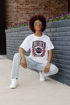 AUBURN TIGERS BASES LOADED BOXY FIT WOMEN'S CROP TEE