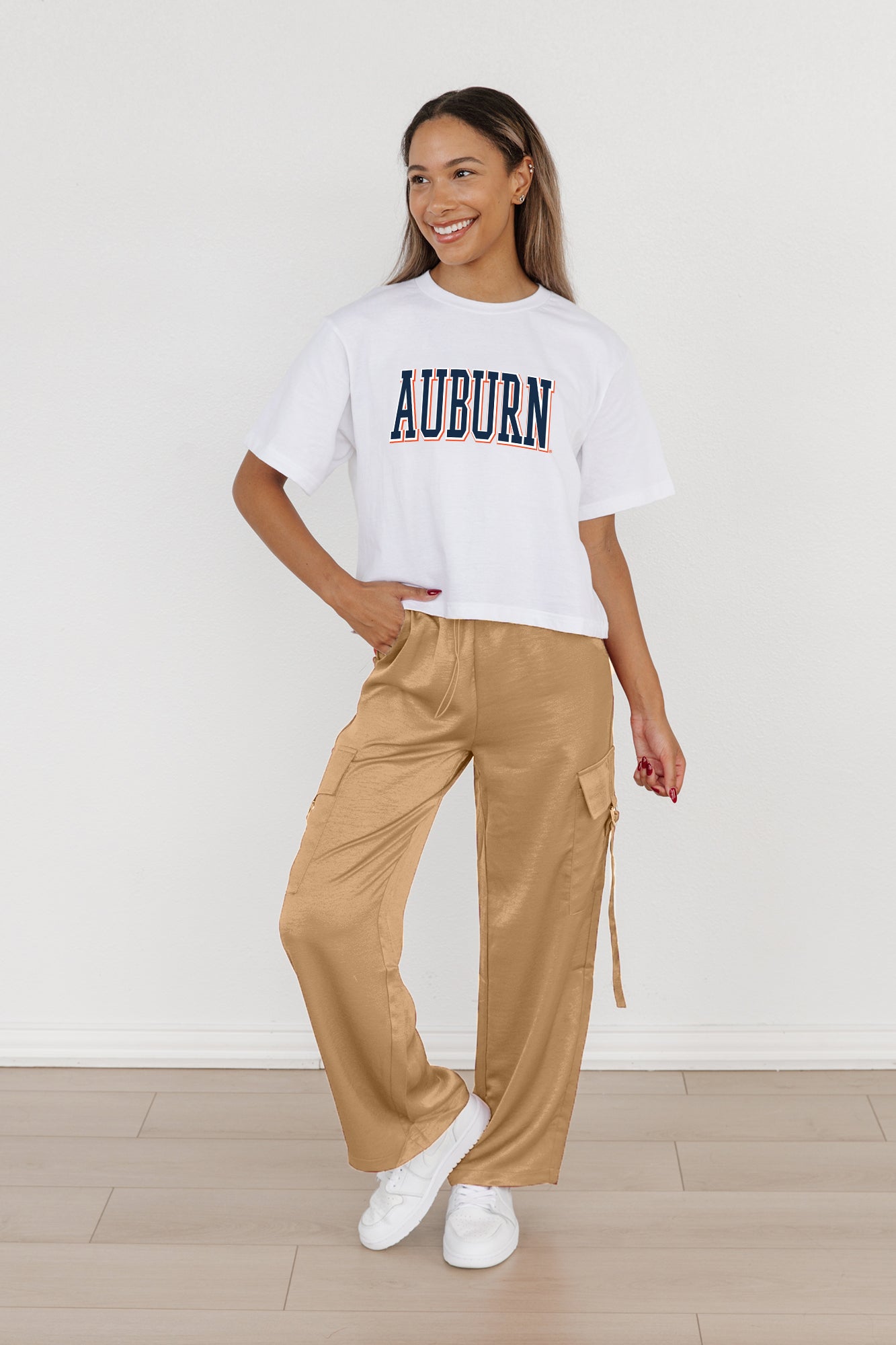 AUBURN TIGERS ALL-STAR APPEAL BOXY FIT WOMEN'S CROPPED TEE BY MADI PREWETT TROUTT