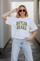 BAYLOR BEARS CLAIM TO FAME BOXY FIT WOMEN'S CROPPED TEE