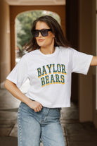 BAYLOR BEARS CLAIM TO FAME BOXY FIT WOMEN'S CROPPED TEE