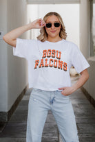 BOWLING GREEN FALCONS CLAIM TO FAME BOXY FIT WOMEN'S CROPPED TEE