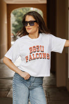 BOWLING GREEN FALCONS CLAIM TO FAME BOXY FIT WOMEN'S CROPPED TEE