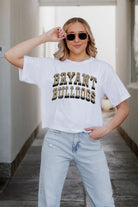 BRYANT BULLDOGS CLAIM TO FAME BOXY FIT WOMEN'S CROPPED TEE