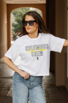 COLUMBUS CREW SC KEEP PLAYING BOXY FIT WOMEN'S CROPPED TEE