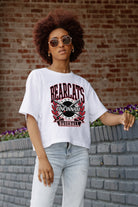 CINCINNATI BEARCATS BASES LOADED BOXY FIT WOMEN'S CROP TEE