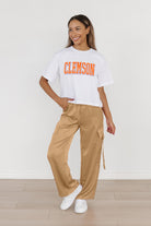 CLEMSON TIGERS ALL-STAR APPEAL BOXY FIT WOMEN'S CROPPED TEE BY MADI PREWETT TROUTT