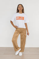 CLEMSON TIGERS ALL-STAR APPEAL BOXY FIT WOMEN'S CROPPED TEE BY MADI PREWETT TROUTT