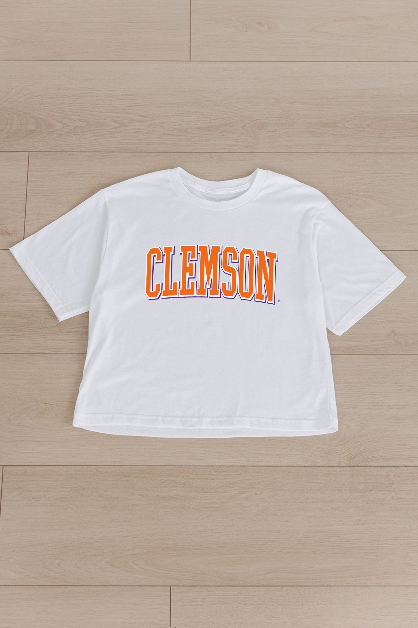 CLEMSON TIGERS ALL-STAR APPEAL BOXY FIT WOMEN'S CROPPED TEE BY MADI PREWETT TROUTT