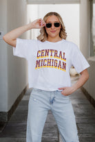 CENTRAL MICHIGAN CHIPPEWAS CLAIM TO FAME BOXY FIT WOMEN'S CROPPED TEE