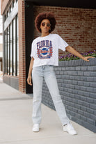 FLORIDA GATORS BASES LOADED BOXY FIT WOMEN'S CROP TEE