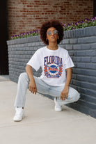 FLORIDA GATORS BASES LOADED BOXY FIT WOMEN'S CROP TEE