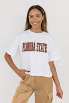 FLORIDA STATE SEMINOLES ALL-STAR APPEAL BOXY FIT WOMEN'S CROPPED TEE BY MADI PREWETT TROUTT