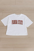 FLORIDA STATE SEMINOLES ALL-STAR APPEAL BOXY FIT WOMEN'S CROPPED TEE BY MADI PREWETT TROUTT