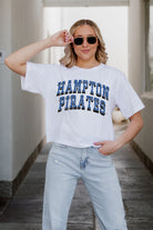 HAMPTON PIRATES CLAIM TO FAME BOXY FIT WOMEN'S CROPPED TEE