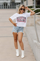 HOUSTON TEXANS CLAIM TO FAME BOXY FIT WOMEN'S CROPPED TEE