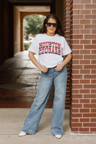 HOUSTON COUGARS CLAIM TO FAME BOXY FIT WOMEN'S CROPPED TEE