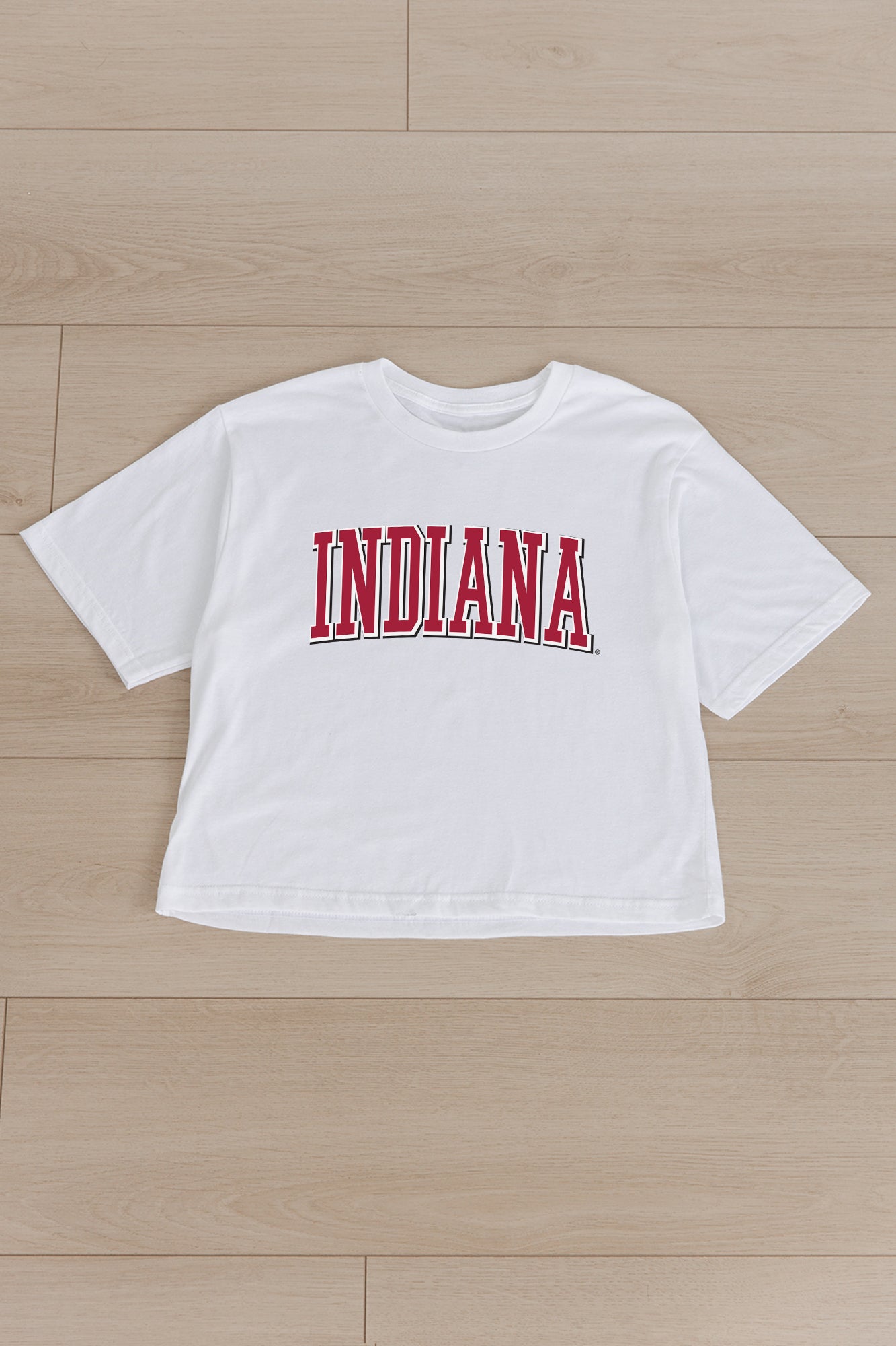 INDIANA HOOSIERS ALL-STAR APPEAL BOXY FIT WOMEN'S CROPPED TEE BY MADI PREWETT TROUTT