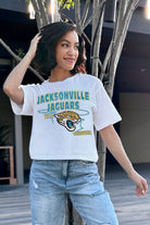 JACKSONVILLE JAGUARS GAMEDAY GOALS BOXY FIT WOMEN'S CROP TEE