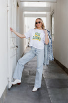 SOUTHEASTERN LOUISIANA LIONS CLAIM TO FAME BOXY FIT WOMEN'S CROPPED TEE