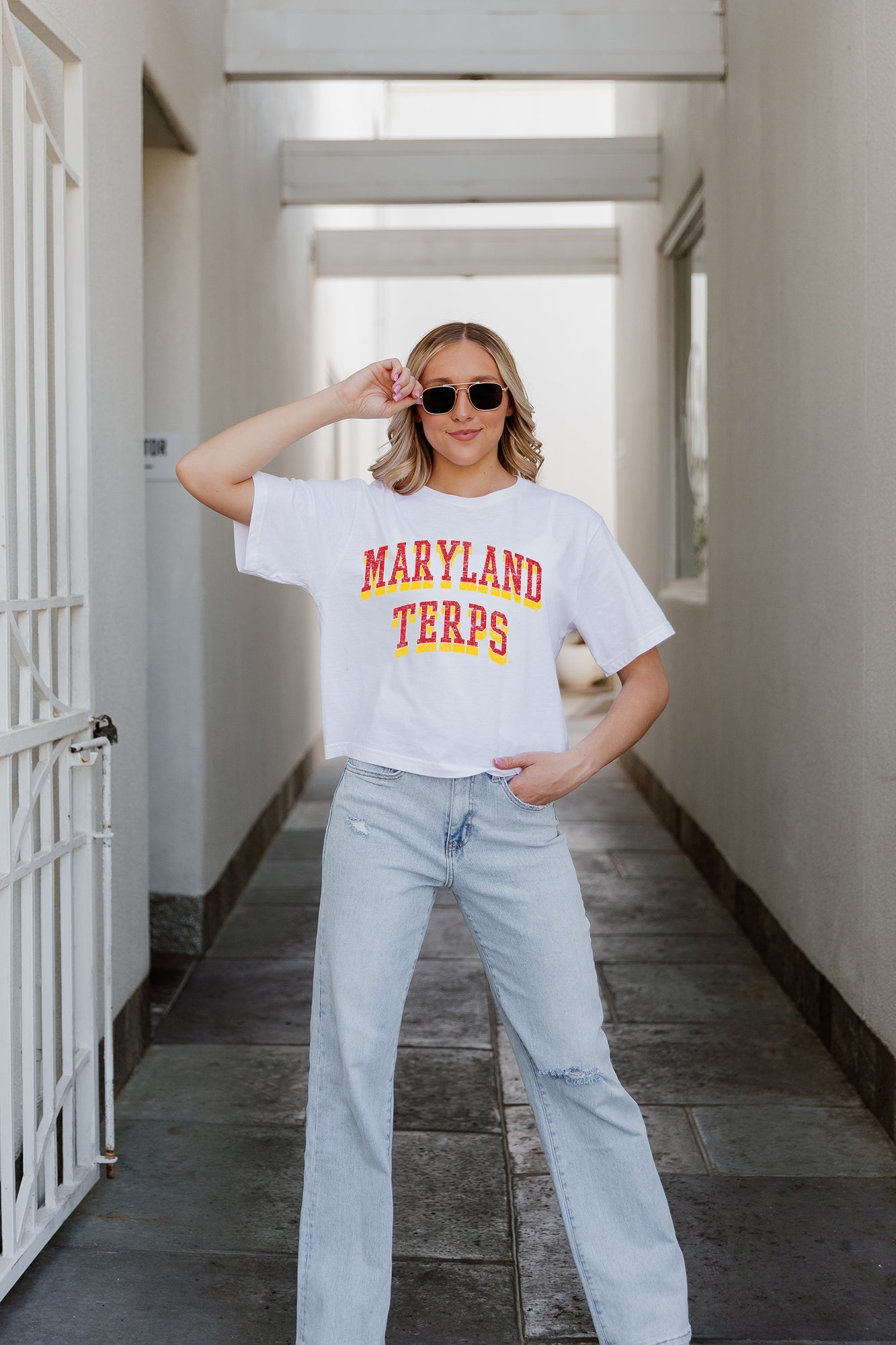 MARYLAND TERRAPINS CLAIM TO FAME BOXY FIT WOMEN'S CROPPED TEE