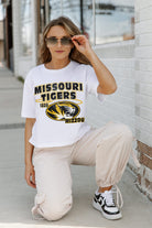 MISSOURI TIGERS GAMEDAY GOALS BOXY FIT WOMEN'S CROP TEE