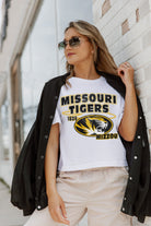 MISSOURI TIGERS GAMEDAY GOALS BOXY FIT WOMEN'S CROP TEE